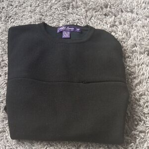 Purple Lable Made In Italy Ralph Lauren Black Crewneck Sweater